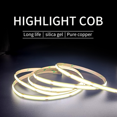 Fita LED COB à prova d'água exterior monocromática COB LED Tira flexível 5m/rolo