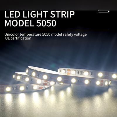 5050 luzes de tira monocromáticas do diodo emissor de luz 120 graus internas e iluminação exterior