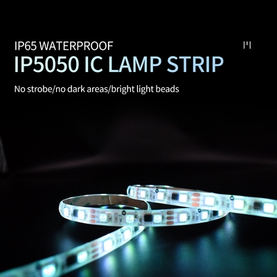 Tira de cola IP65 LED Rgb Smd 5050 externo WS2811 água corrente 5050RGB60