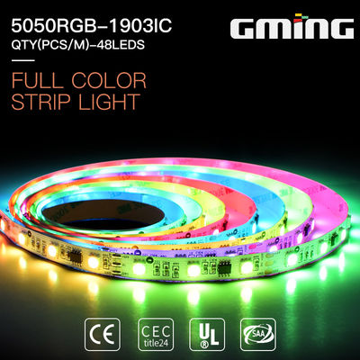 Luz de tira do diodo emissor de luz de UCS1903-8 48leds/m 530nm 9.6W RGB SMD5050