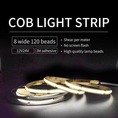 Guarda-roupa de engenharia 4000k Cob Led Strip Light à prova d'água